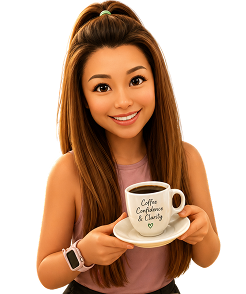 Melinda holding a cup