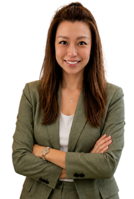 Melinda Ng smiling in a green blazer