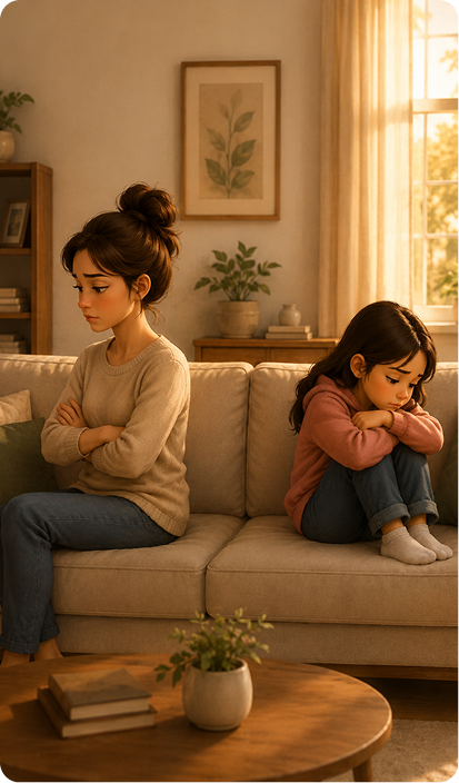 Parent and child feeling disconnected